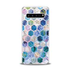 Lex Altern TPU Silicone Samsung Galaxy Case Blue Honeycombs