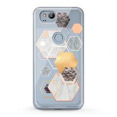 Lex Altern TPU Silicone Google Pixel Case Geometric Hexagons