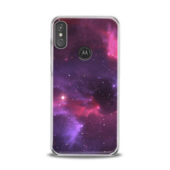 Lex Altern TPU Silicone Motorola Case Purple Abstract Space