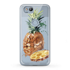 Lex Altern TPU Silicone Google Pixel Case Watercolor Pineapple