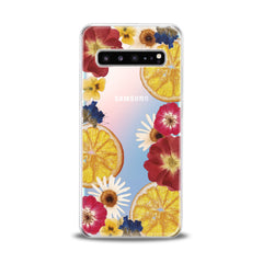 Lex Altern TPU Silicone Samsung Galaxy Case Floral Citrus