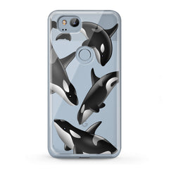 Lex Altern TPU Silicone Google Pixel Case Watercolor Killer Whales