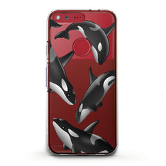 Lex Altern TPU Silicone Google Pixel Case Watercolor Killer Whales