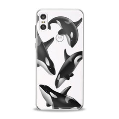 Lex Altern Watercolor Killer Whales Motorola Case