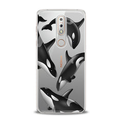 Lex Altern Watercolor Killer Whales Nokia Case