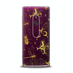 Lex Altern TPU Silicone Sony Xperia Case Golden Insects