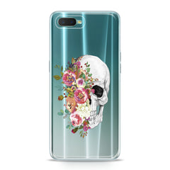 Lex Altern TPU Silicone Oppo Case Floral Skull