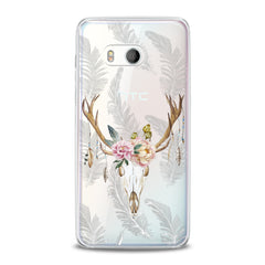 Lex Altern TPU Silicone HTC Case Floral Antlers