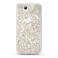 Lex Altern TPU Silicone Google Pixel Case White Boho Pattern