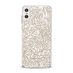 Lex Altern TPU Silicone Motorola Case White Boho Pattern