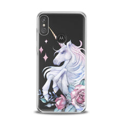 Lex Altern TPU Silicone Motorola Case Floral Unicorn