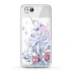 Lex Altern TPU Silicone Google Pixel Case Floral Unicorn