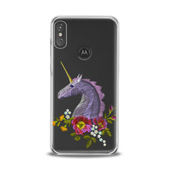 Lex Altern TPU Silicone Motorola Case Purple Unicorn