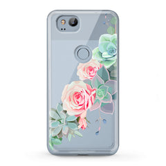 Lex Altern TPU Silicone Google Pixel Case Succulent Roses