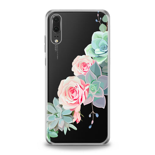 Lex Altern Succulent Roses Huawei Honor Case