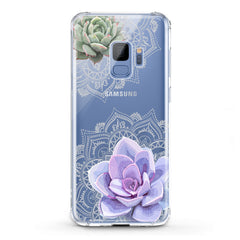 Lex Altern TPU Silicone Phone Case Purple Succulent Art