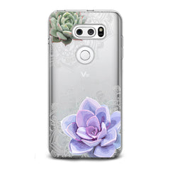 Lex Altern TPU Silicone LG Case Purple Succulent Art