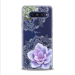 Lex Altern TPU Silicone LG Case Purple Succulent Art