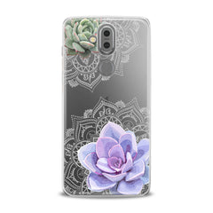 Lex Altern TPU Silicone Phone Case Purple Succulent Art