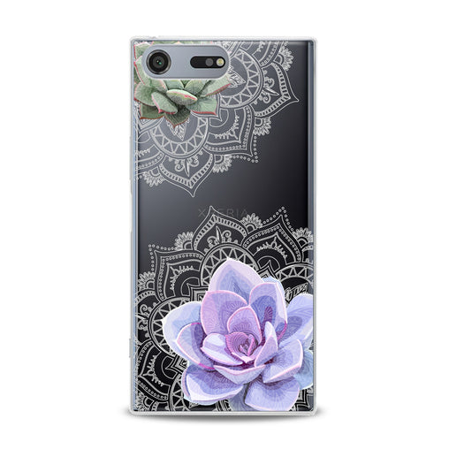 Lex Altern Purple Succulent Art Sony Xperia Case