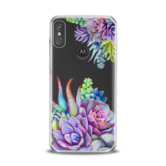 Lex Altern TPU Silicone Motorola Case Violet Succulent