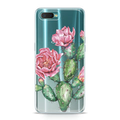 Lex Altern TPU Silicone Oppo Case Pink Cacti Flower