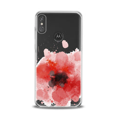 Lex Altern TPU Silicone Motorola Case Red Watercolor Poppy