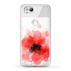 Lex Altern TPU Silicone Google Pixel Case Red Watercolor Poppy