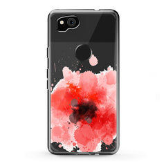 Lex Altern Google Pixel Case Red Watercolor Poppy