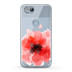 Lex Altern TPU Silicone Google Pixel Case Red Watercolor Poppy