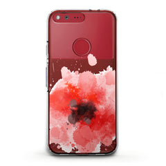 Lex Altern TPU Silicone Google Pixel Case Red Watercolor Poppy