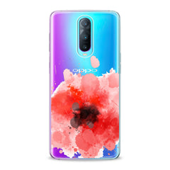 Lex Altern TPU Silicone Oppo Case Red Watercolor Poppy