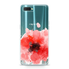 Lex Altern TPU Silicone Oppo Case Red Watercolor Poppy