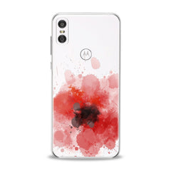 Lex Altern TPU Silicone Motorola Case Red Watercolor Poppy