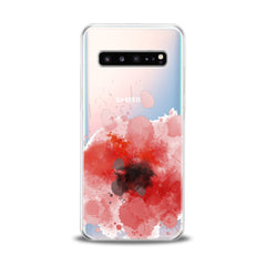 Lex Altern TPU Silicone Samsung Galaxy Case Red Watercolor Poppy