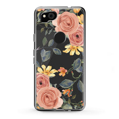 Lex Altern Google Pixel Case Gentle Orange Roses