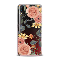 Lex Altern TPU Silicone VIVO Case Gentle Orange Roses