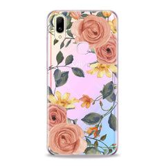 Lex Altern TPU Silicone VIVO Case Gentle Orange Roses