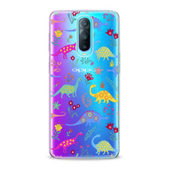 Lex Altern TPU Silicone Oppo Case Colored Dinosaurs