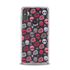 Lex Altern TPU Silicone Motorola Case Floral Skulls