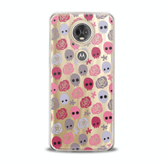 Lex Altern TPU Silicone Motorola Case Floral Skulls