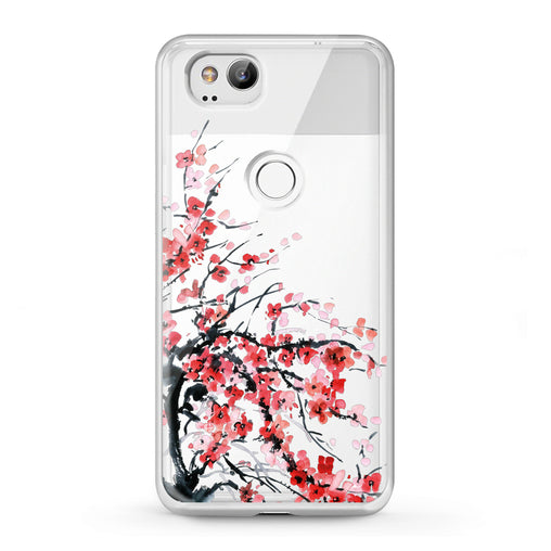 Lex Altern Google Pixel Case Red Flowers