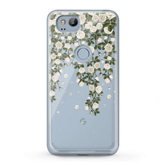 Lex Altern TPU Silicone Google Pixel Case White Flowers