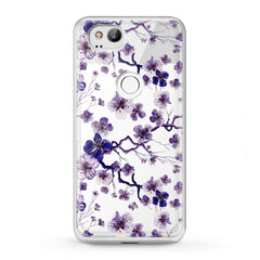 Lex Altern TPU Silicone Google Pixel Case Blue Flowers