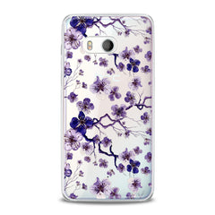 Lex Altern TPU Silicone HTC Case Blue Flowers