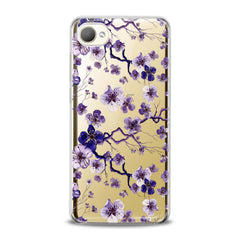 Lex Altern TPU Silicone HTC Case Blue Flowers