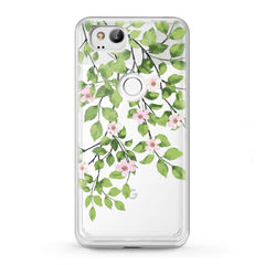 Lex Altern TPU Silicone Google Pixel Case Green Floral Branches