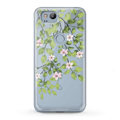 Lex Altern TPU Silicone Google Pixel Case Green Floral Branches