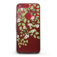 Lex Altern TPU Silicone Google Pixel Case Green Floral Branches