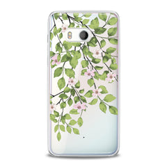 Lex Altern TPU Silicone HTC Case Green Floral Branches